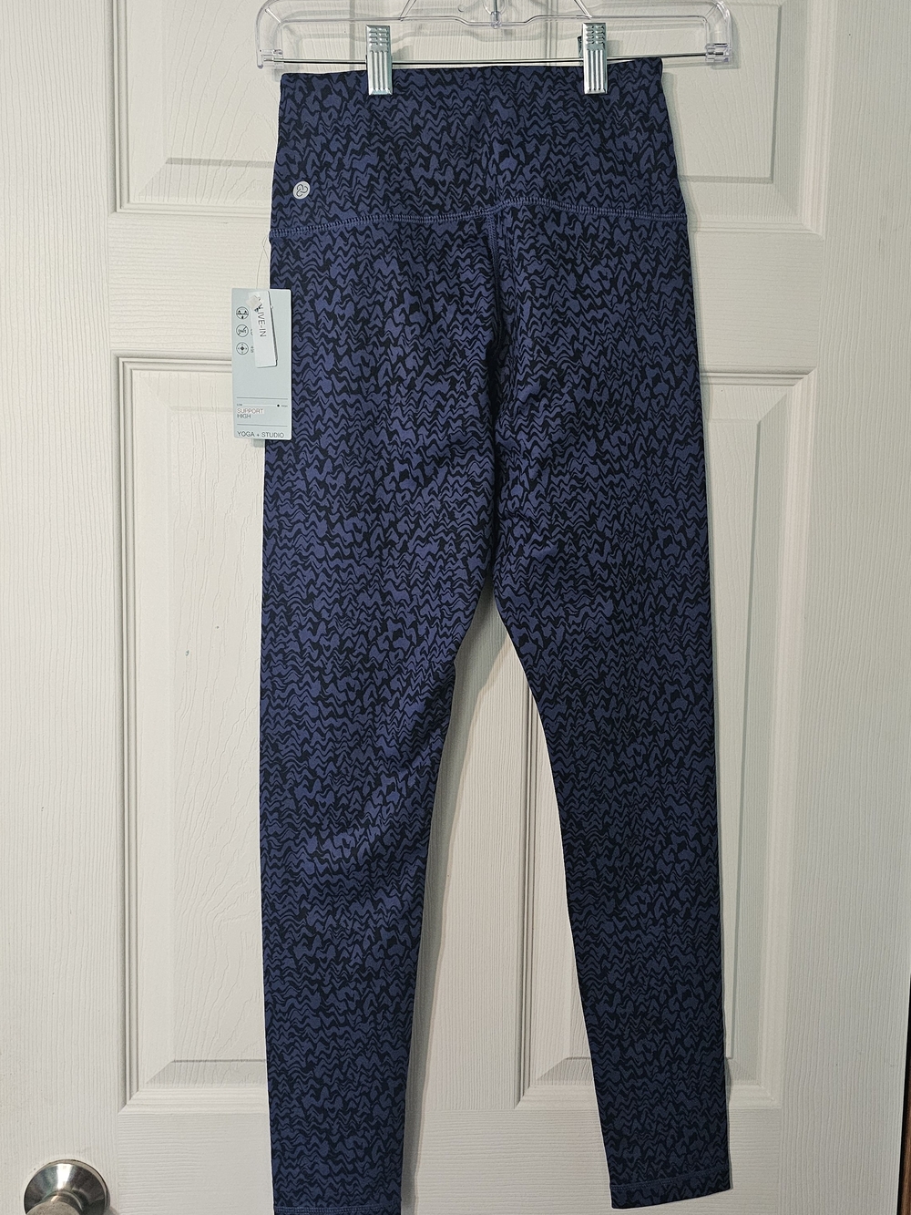 zella Women's Abstract Leggings Blue & Black XS NWT
